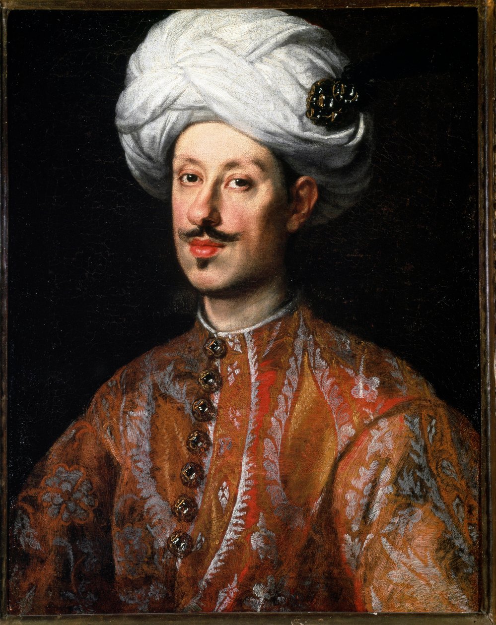 2 صورة لفرديناند دي ميديشي (فرديناند دي ميديسي 2) (1610-1670) في زي شرقي اللوحة بواسطة سوسترمانز فقط (1597-1681) القرن السابع عشر فلورنسا ، قصر بيتي بواسطة جوستوس سوسترمانز