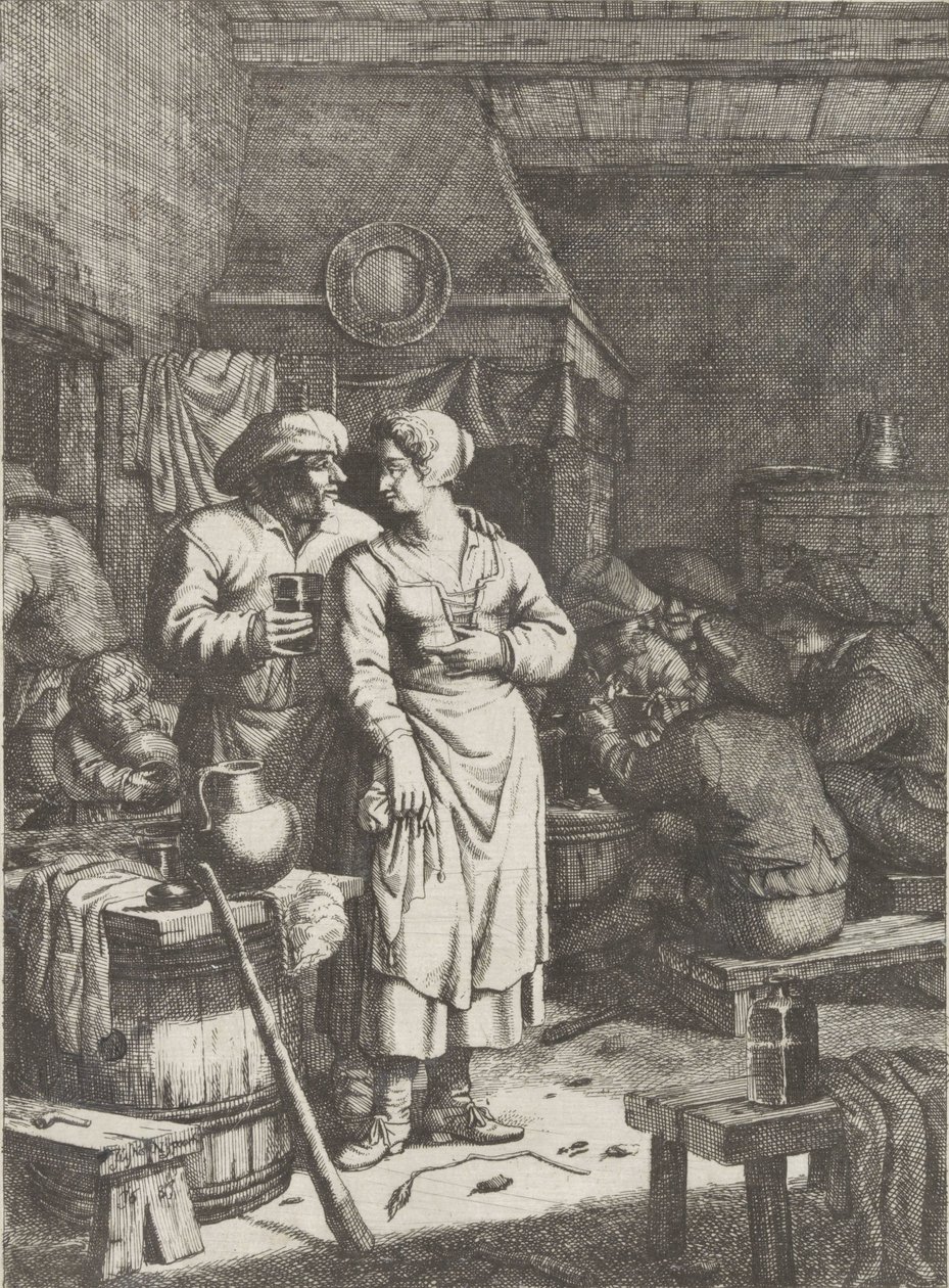 مشهد الحانة بواسطة Justus van den Nijpoort