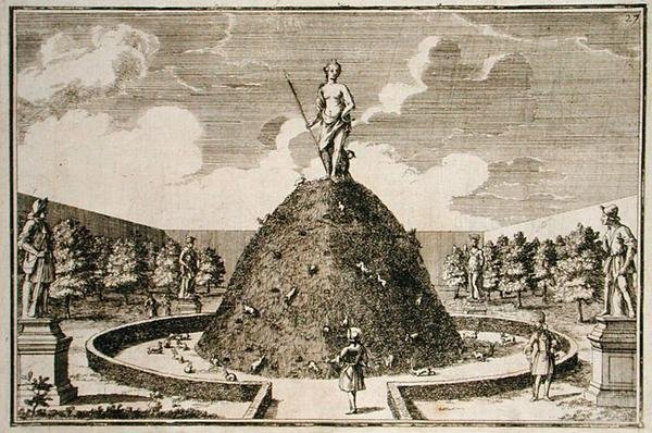 A rabbitry ، من `` Pleasure Gardens of Kremsier '' بقلم Urban Franz Augustin Heger ، نُشر حوالي 1691 (نقش) بواسطة Justus van den Nypoort
