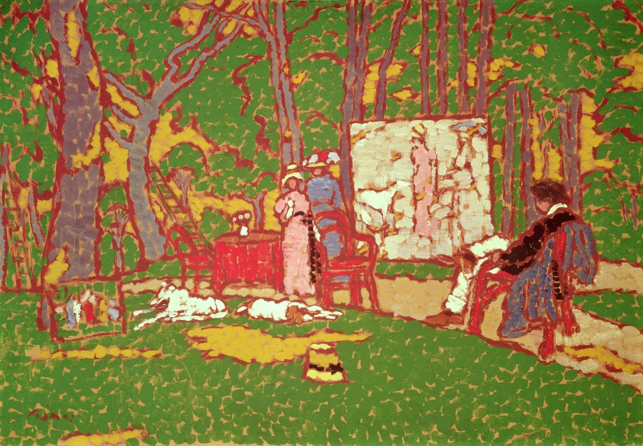 لوحة Lazarine و Anella في الحديقة. إنه ساخن ، 1910 بواسطة جوزيف ريبل روني