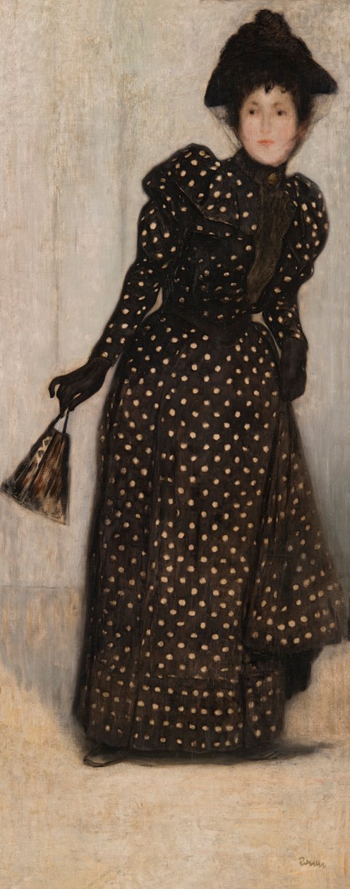 امرأة في فستان أبيض منقط ، 1889. بواسطة جوزيف ريبل روني