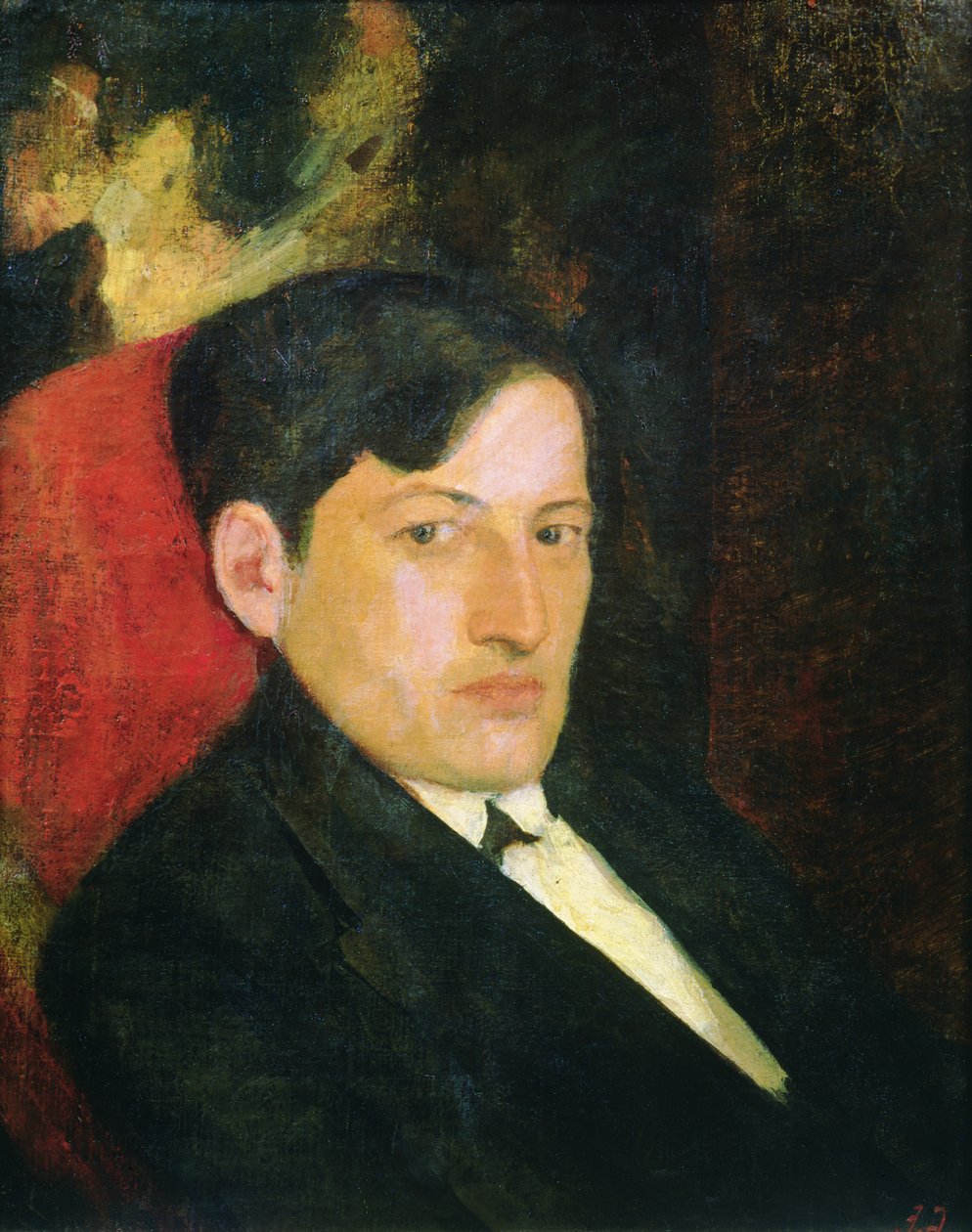 صورة د. شيفرنادزه ، 1921 (زيت على البطاقة) بواسطة K. Magalashvili