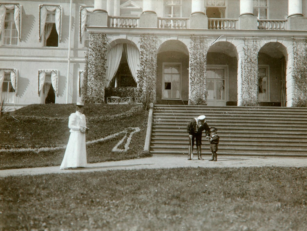 Tsarina Alexandra Fyodorovna مع Tsarevich Alexei من روسيا ، c1907-c1910. بواسطة ك.فون هان