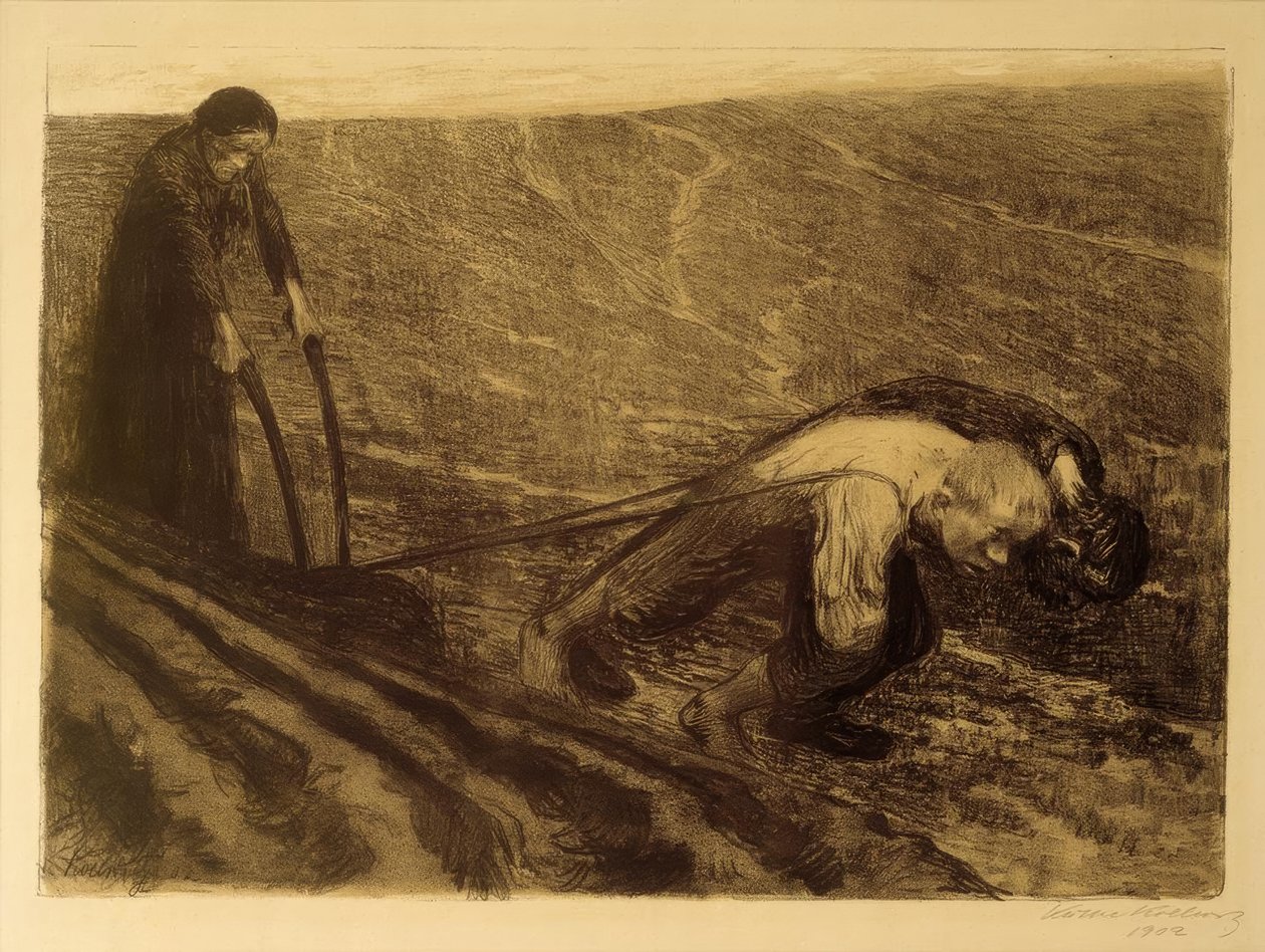 K.Kollwitz ، ساحبة المحراث والزوجة بواسطة كاتي كولويتز
