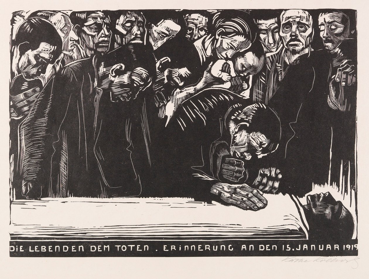 ورقة تذكارية لكارل ليبكنخت ، 1920. بواسطة كاتي كولويتز