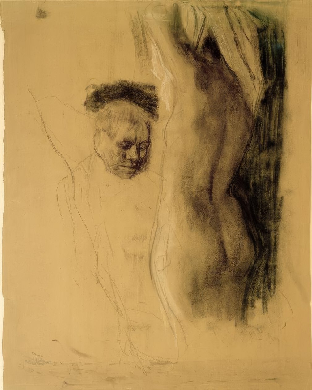 K.Kollwitz ، راكع الرجل قبل فعل الأنثى بواسطة كاتي كولويتز
