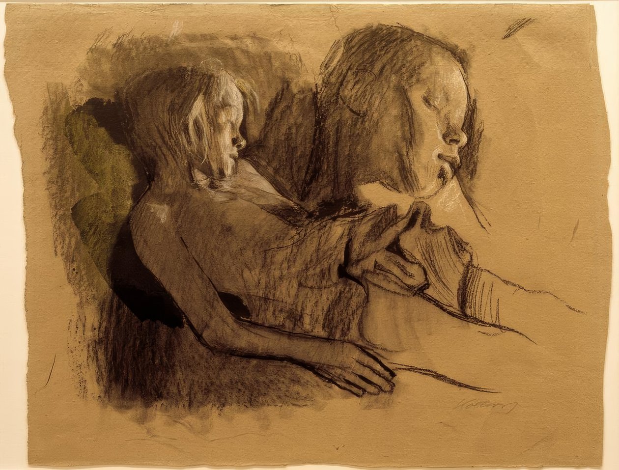 K.Kollwitz ، طفل نائم ورأس طفل بواسطة كاتي كولويتز