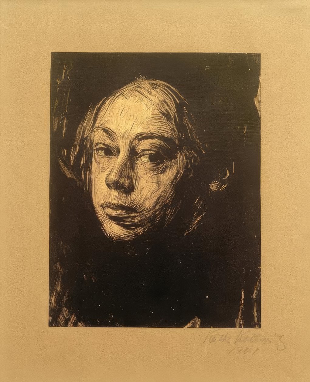 Käthe Kollwitz - بورتريه ذاتي 1901 بواسطة كاتي كولويتز