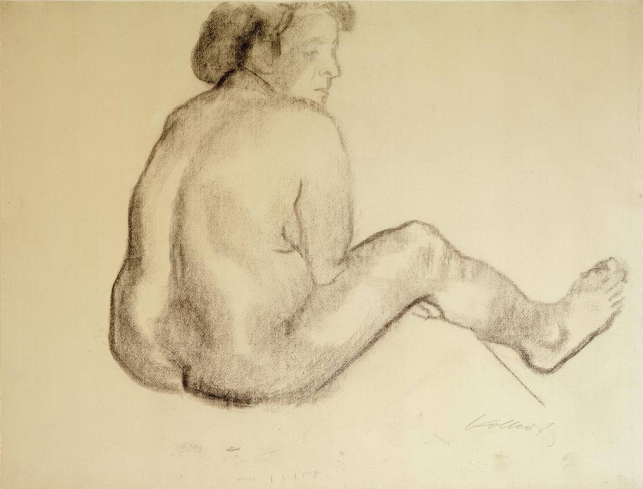 Käthe Kollwitz ، الجلوس من الخلف إلى اليمين بواسطة كاتي كولويتز