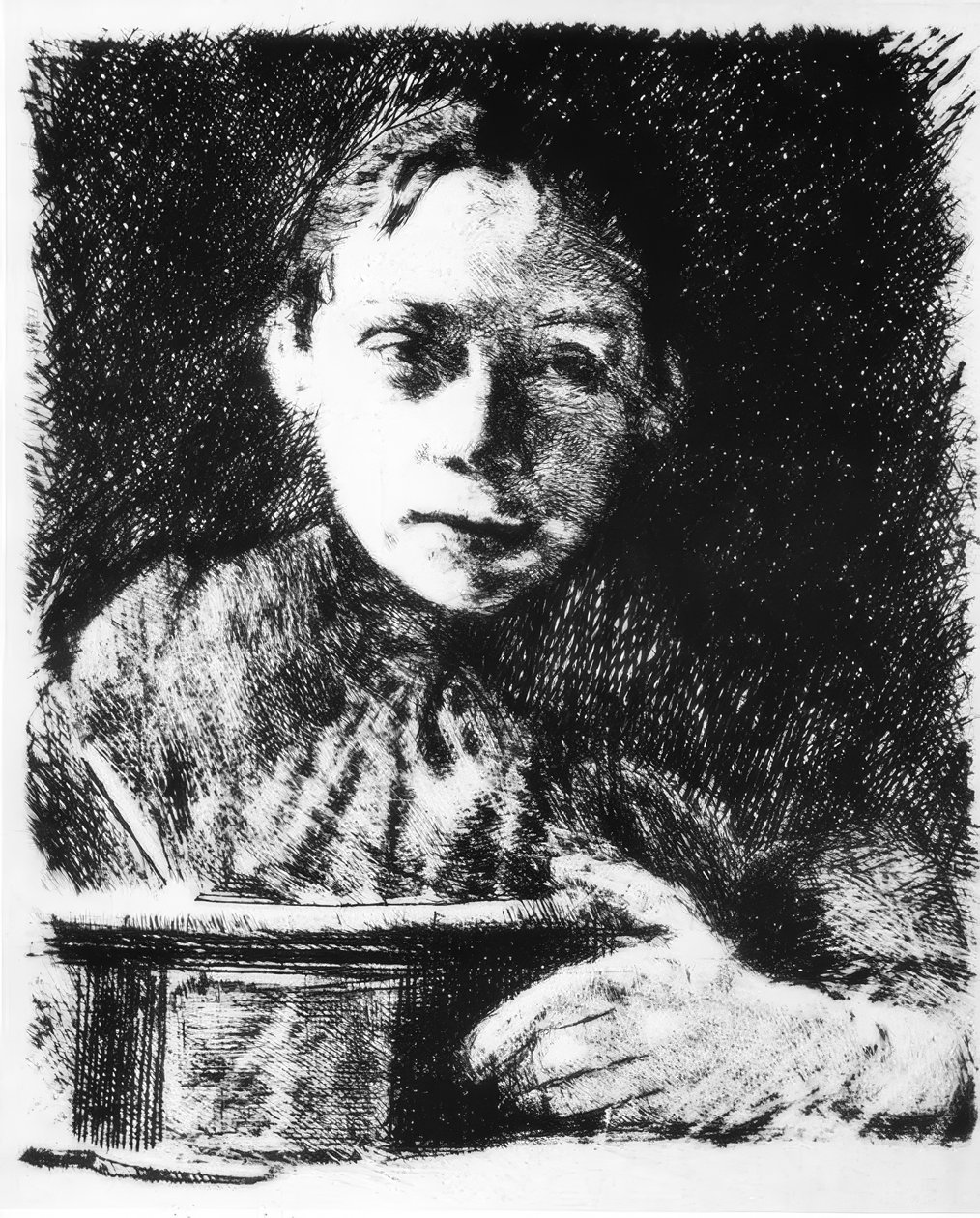 صورة ذاتية على لوحة الرسم بواسطة كاتي كولويتز