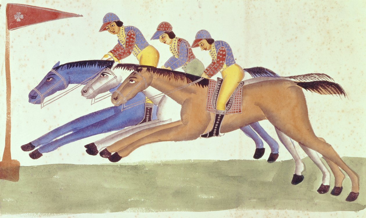 سباق الخيل في البنغال ، c.1830 بواسطة مدرسة كاليغات