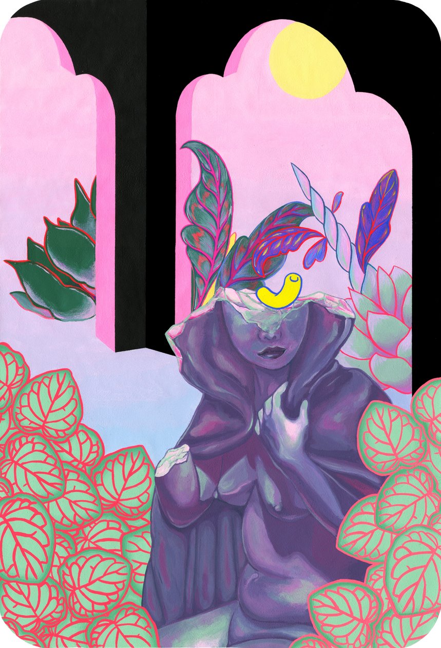 Garden Witch، 2019 (أكريليك على قطن) بواسطة جاء tsz