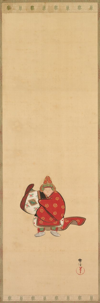 Bugaku Dancer ، أواخر القرن التاسع عشر إلى القرن العشرين. بواسطة Kamisaka Sekka