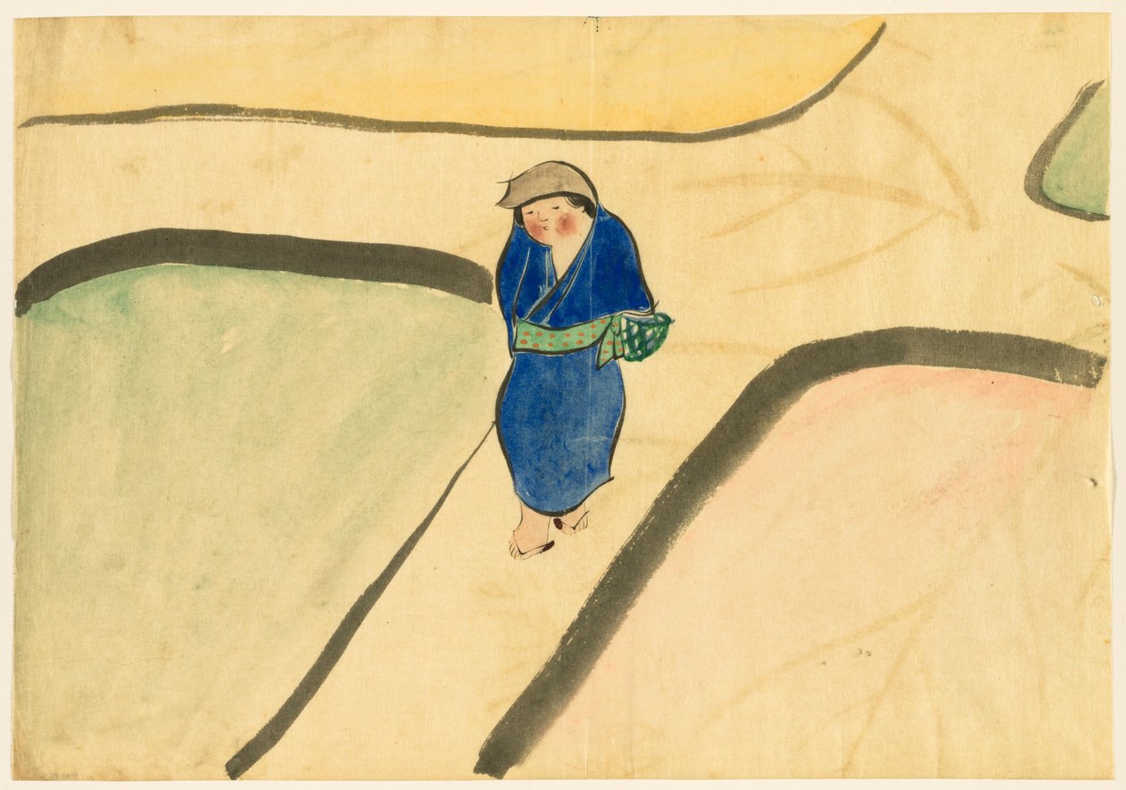زهور مائة عوالم (مومويوغوسا): حقل الربيع (Haru no tanomo) بواسطة Kamisaka Sekka