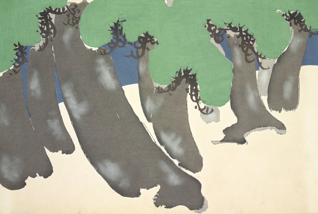 Sonare No Matsu ، من Momoyo-gusa (The World of Things) Vol III ، pub.1910 (قطع خشبية ملونة) بواسطة Kamisaka Sekka