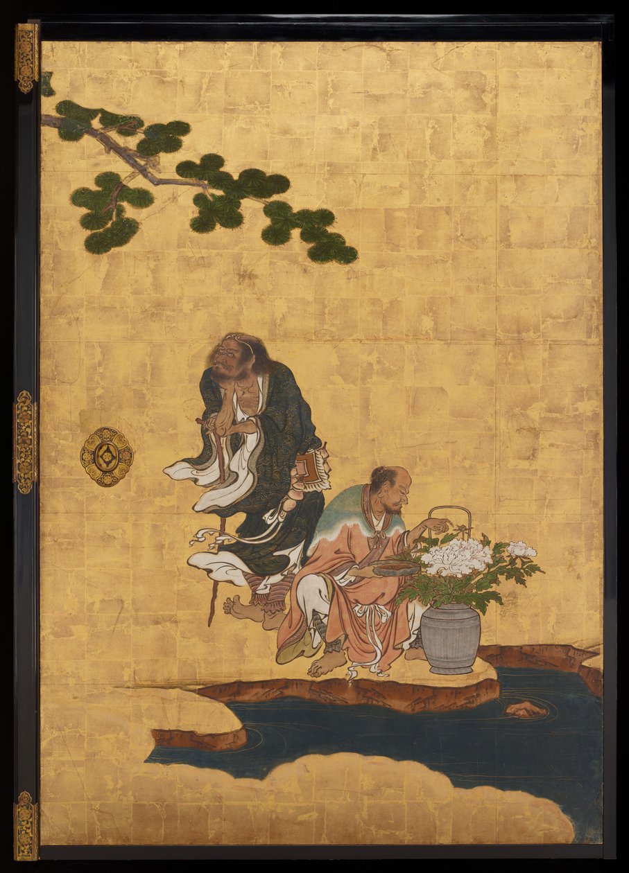 Taoist Immortals، c.1647 (حبر ، ألوان وذهب على ورق) بواسطة كانو سانسيتسو