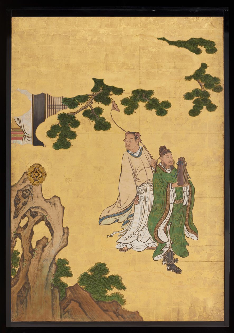 Taoist Immortals، c.1647 (حبر ، ألوان وذهب على ورق) بواسطة كانو سانسيتسو