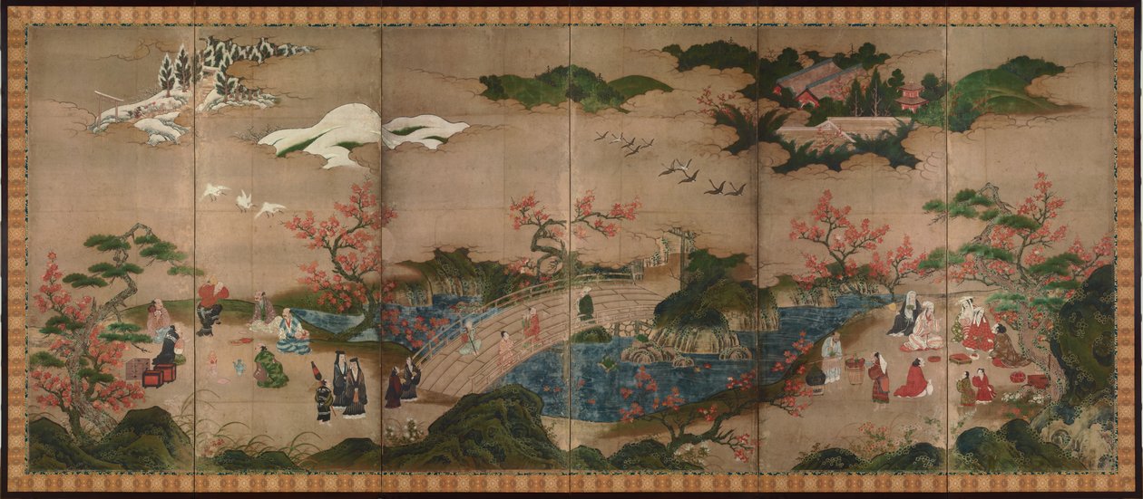 مشاهدو القيقب (Kahon Kaede ، Shihonchoshoku kanpūzu) بواسطة كانو هيديوري