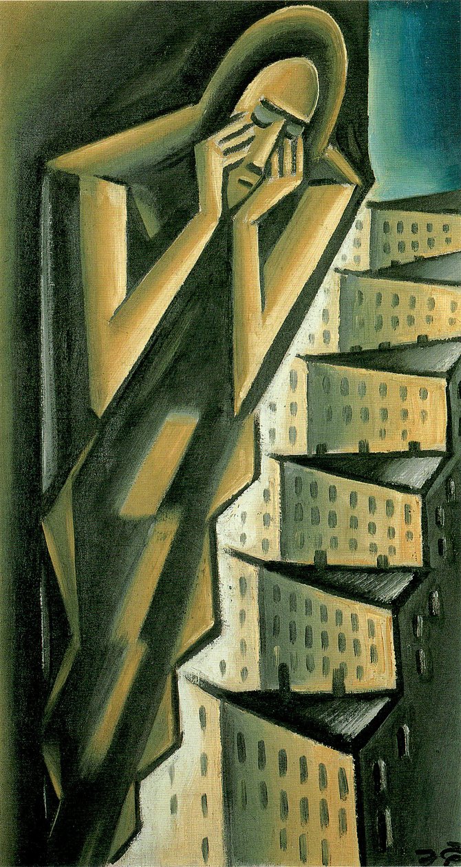امرأة فوق المدينة ، حوالي 1917-1920 بواسطة كاريل كابيك