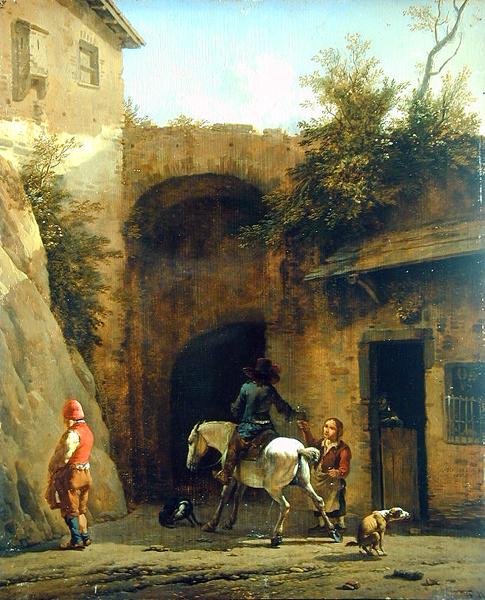 أمام النزل ، 1658 بواسطة كاريل دوجاردان