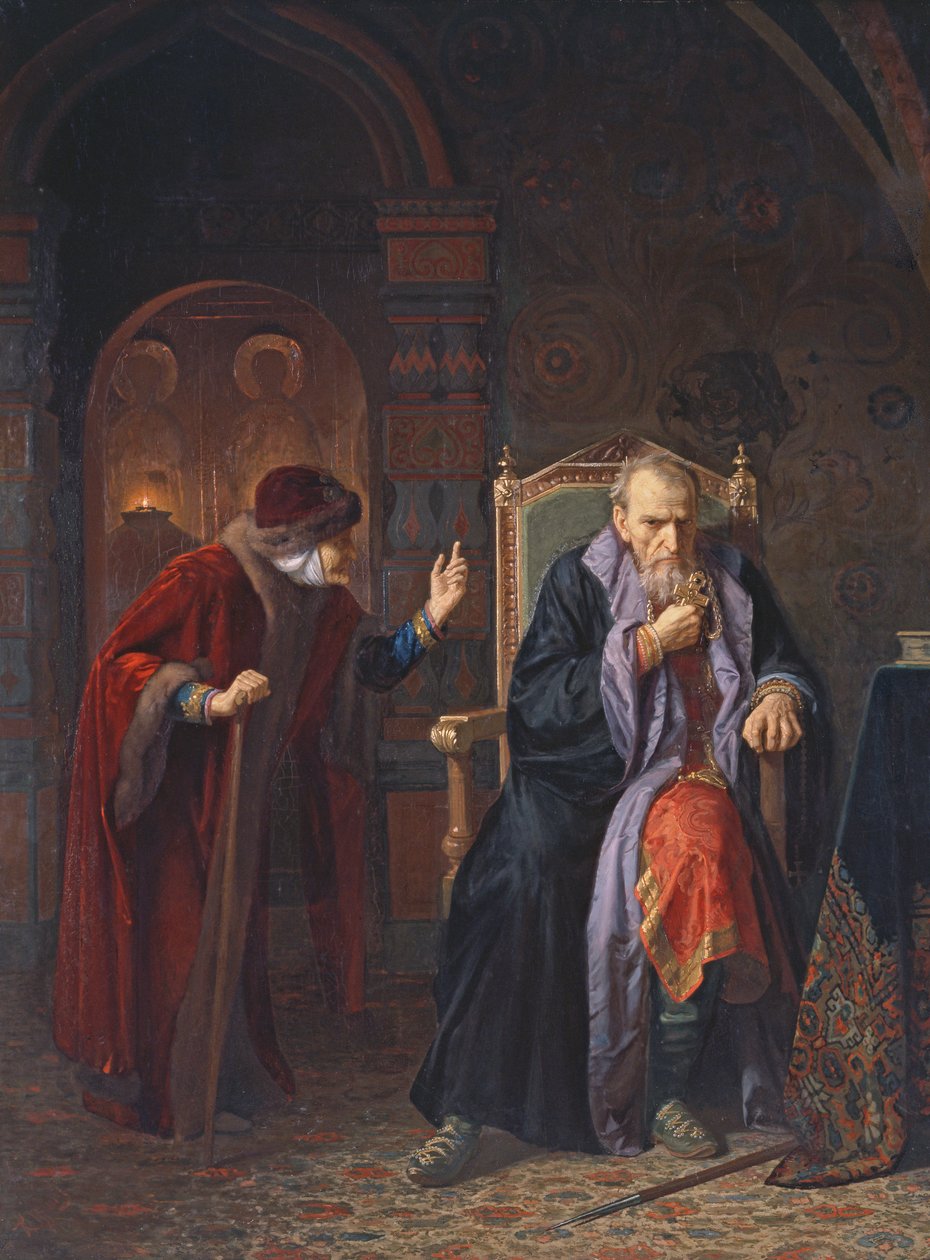 القيصر إيفان الرابع (1530-1584) الرهيب وممرضته الرطبة ، 1886 بواسطة كارل جوتليب ليتل