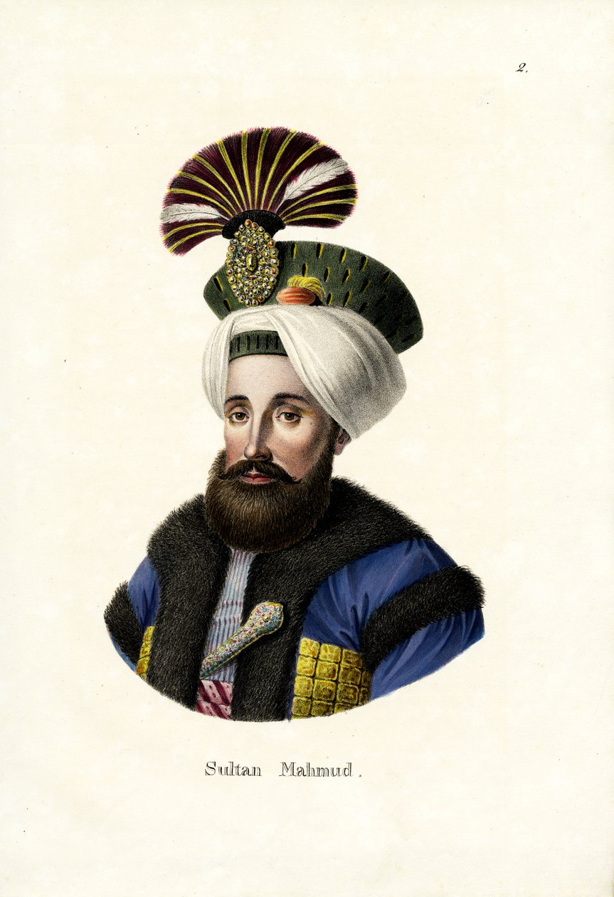Sultan Mahmud Ii. (1784-1839), 1824  بواسطة كارل جوزيف برودمان