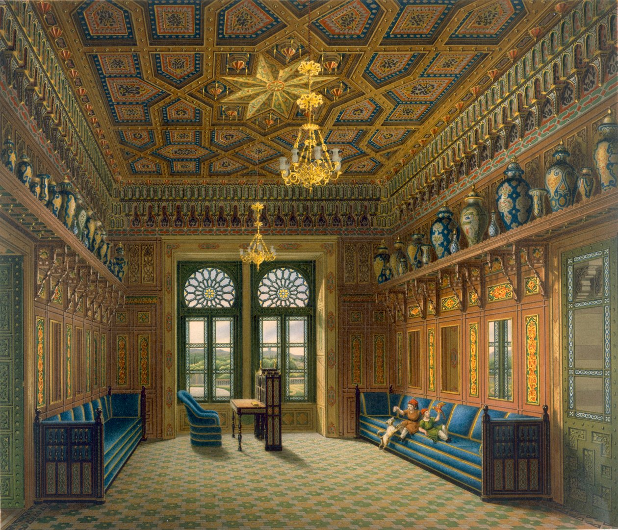 تصميم غرفة الاستقبال الكبرى ، 1837 بواسطة كارل لودفيج فيلهلم زانث
