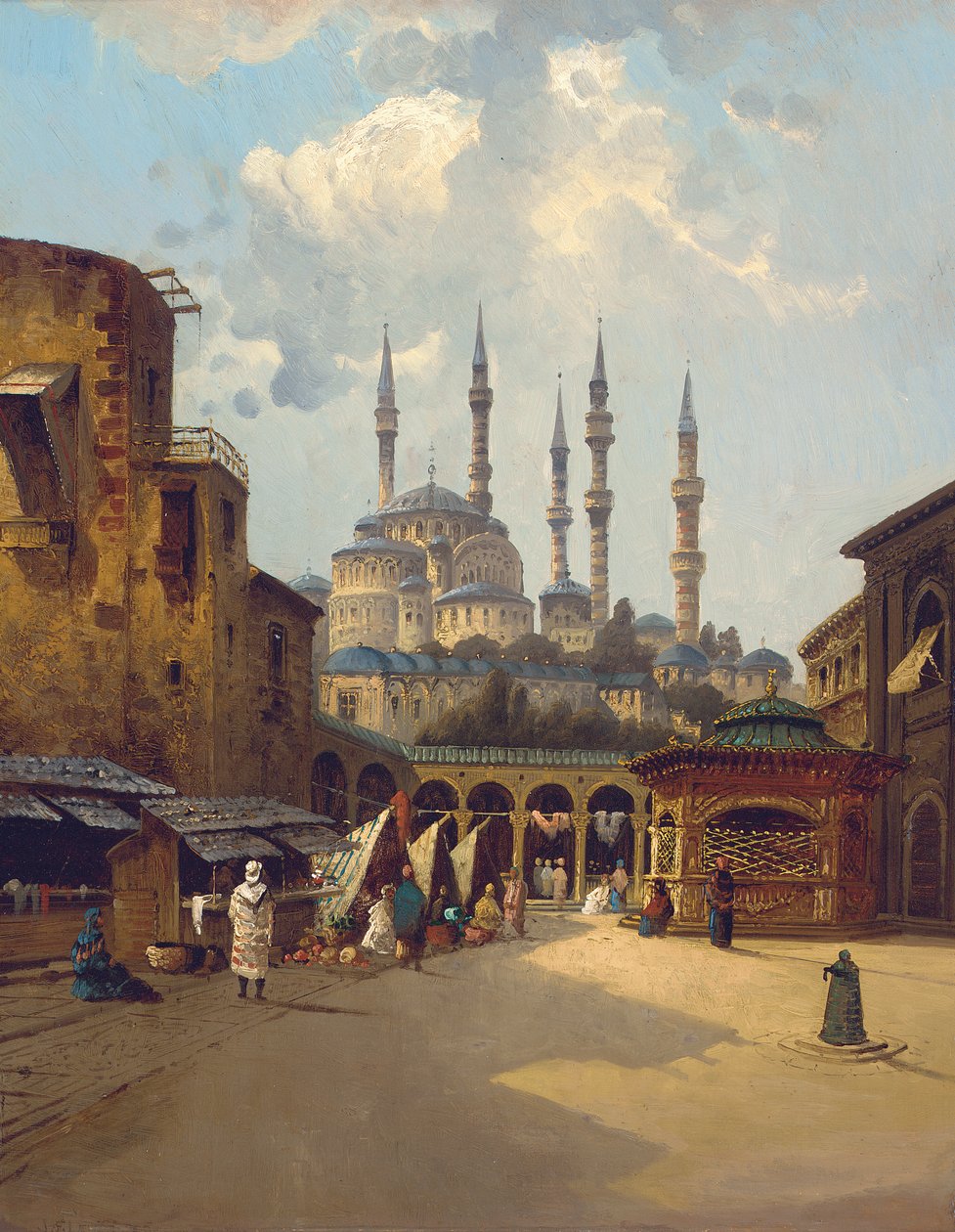بيروت ، حوالي 1890 (زيت على لوح) بواسطة Karl (Attr. to) Kauffman