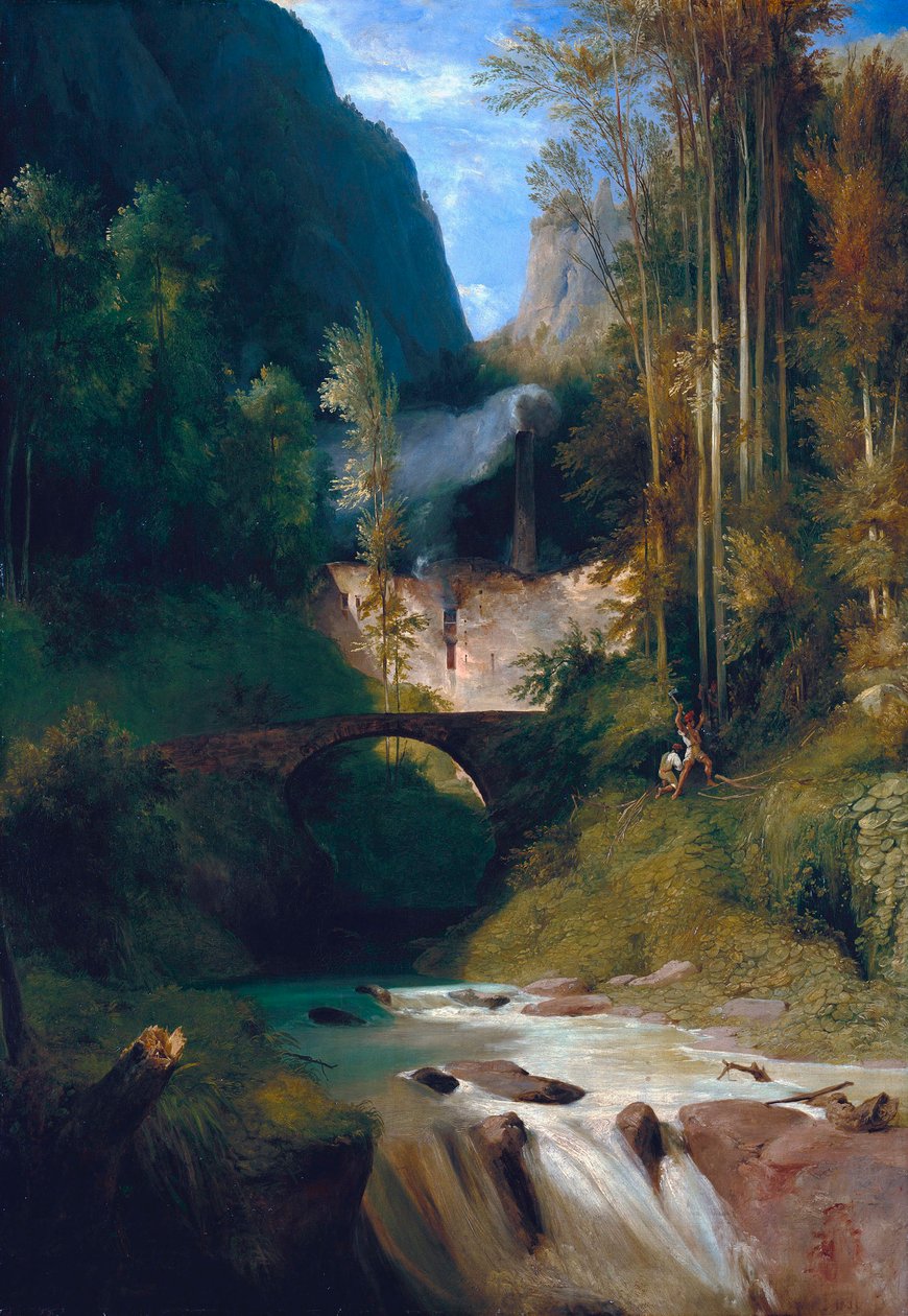 "" Gorges pres d'Amalfi، italie "(Gorge near Amalfi) Peinture de Carl Blechen (1798-1840) Dim 110.3x77.5 cm زيت على قماش 1831 متاحف الدولة ، برلين بواسطة كارل بلشين