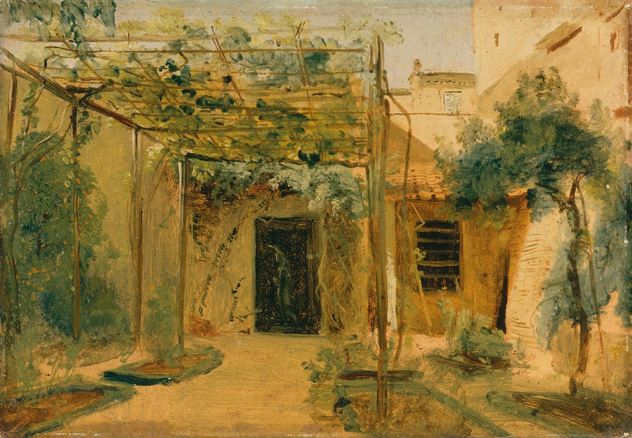استوديو النحات رودولف شادو، 1828-1828-29 تقريباً (زيت على ورق مقوى) بواسطة كارل بليتشين