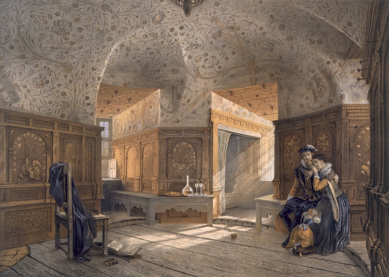 سجن الملك إريك الرابع عشر ، ابن غوستاف الأول ، في جريبشولم ، حانة. c1853-64. بواسطة كارل جوهان بيلمارك