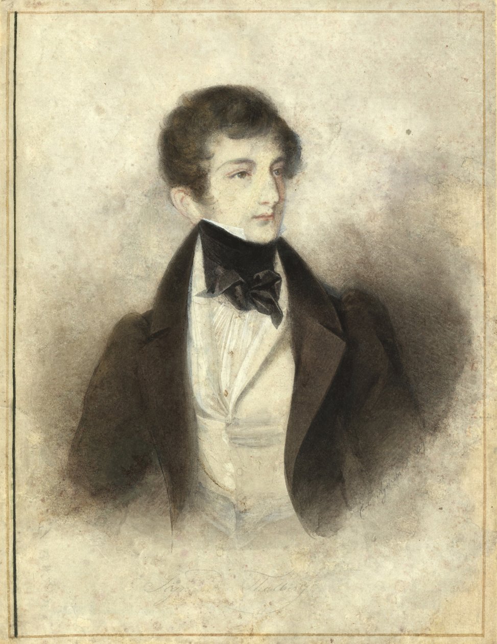 صورة لعازف البيانو والملحن سيغيسموند ثالبرج 1812-1871 ، 1829. بواسطة كارل جوزيف الويس اجريكولا