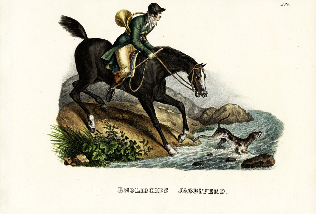 صياد الخيل الإنجليزية ، 1824 بواسطة كارل جوزيف برودمان