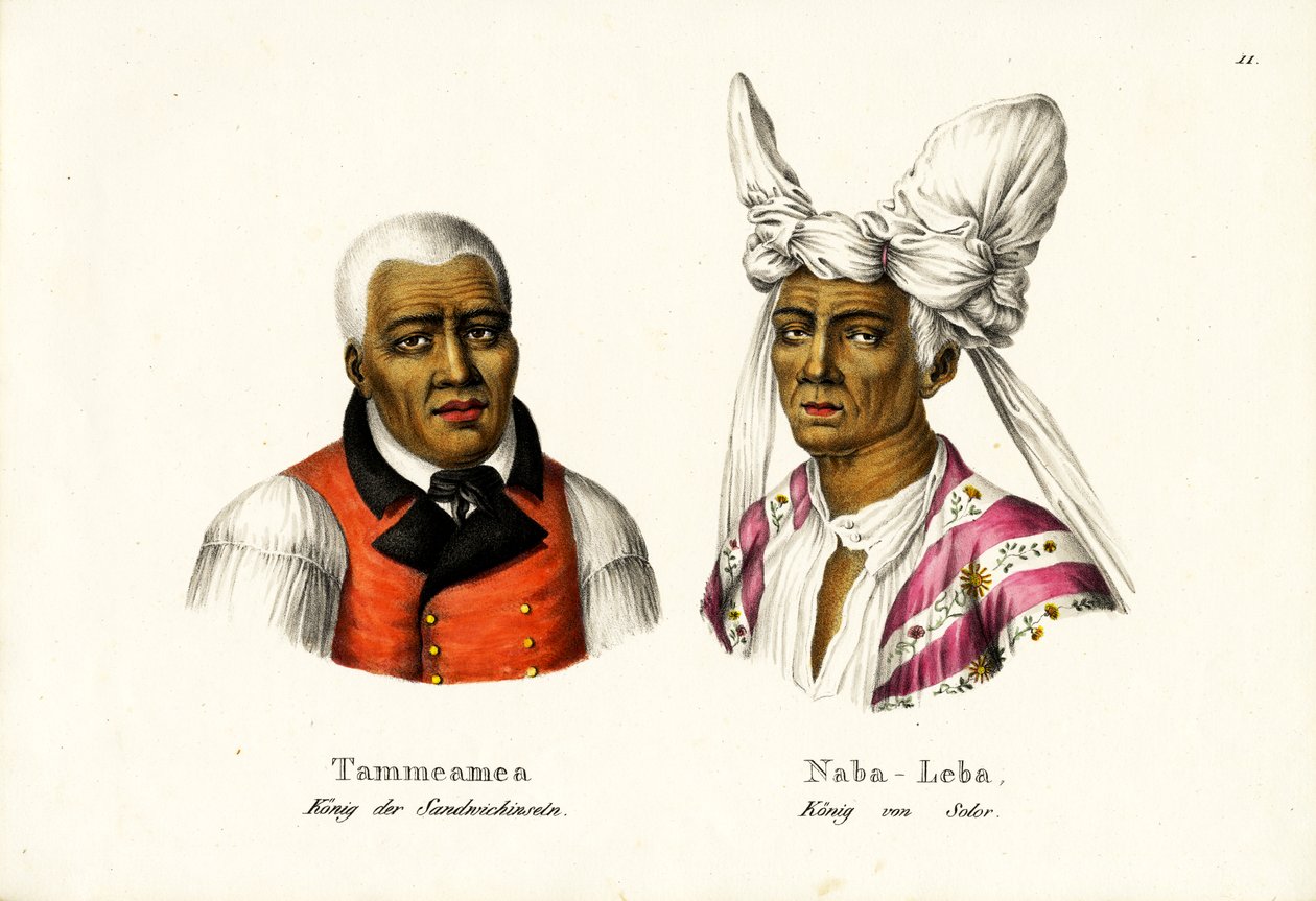 تممية 1 - ملك هاواي ، 1824 بواسطة كارل جوزيف برودمان