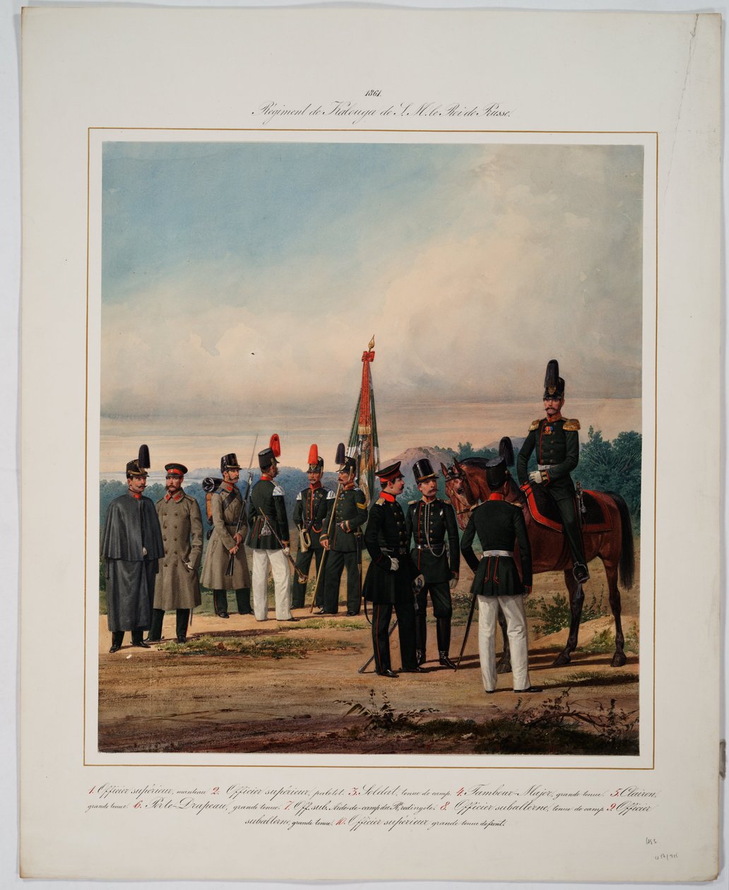 فوج مشاة كالوجا الخامس للإمبراطور فيلهلم الأول من بروسيا ، 1861 بواسطة كارل كارلوفيتش بيراتسكي