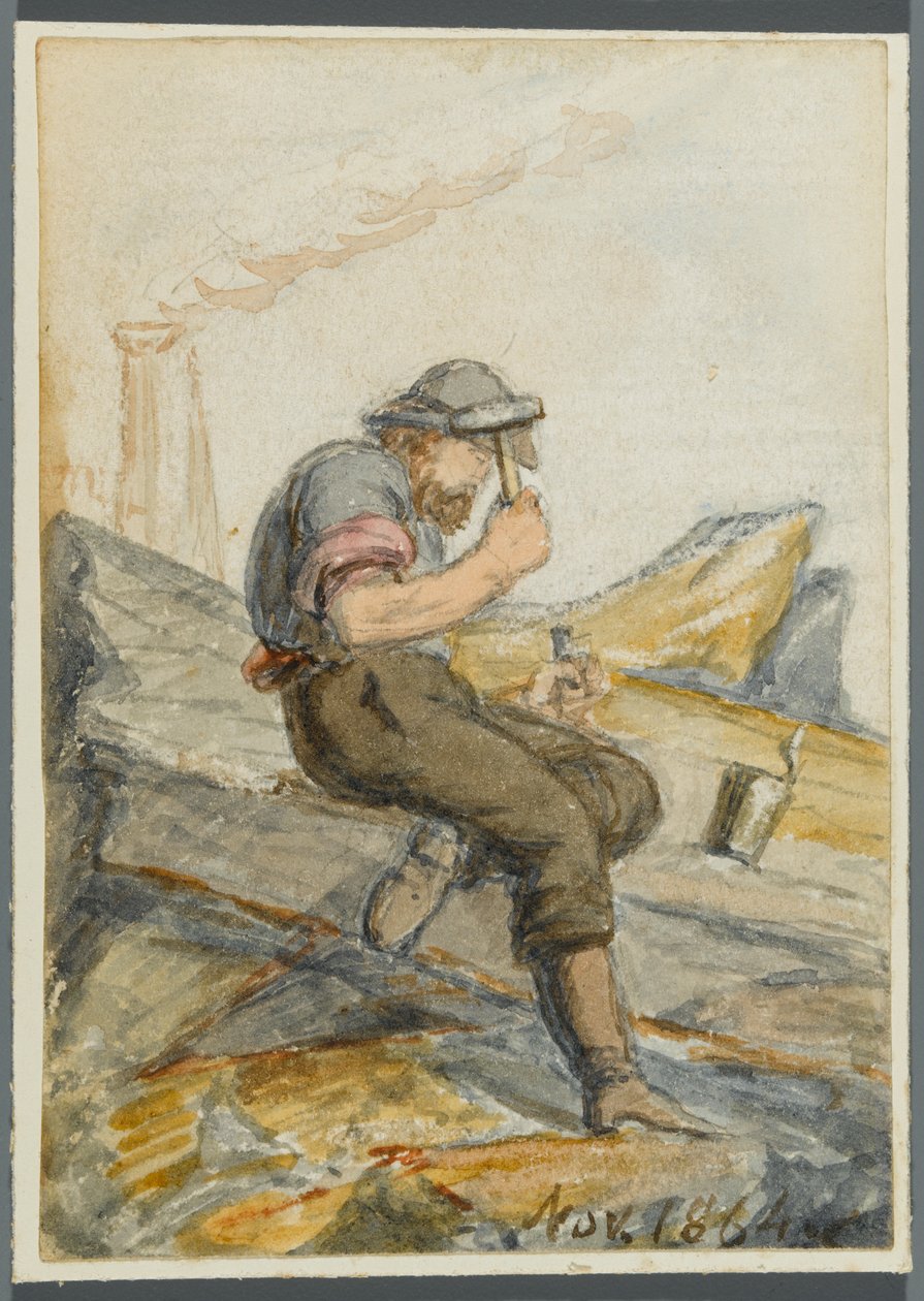 عامل حجر ، 1864 (مرحاض بسبب ضعف وسائل الإعلام السوداء) بواسطة كارل إل مولر