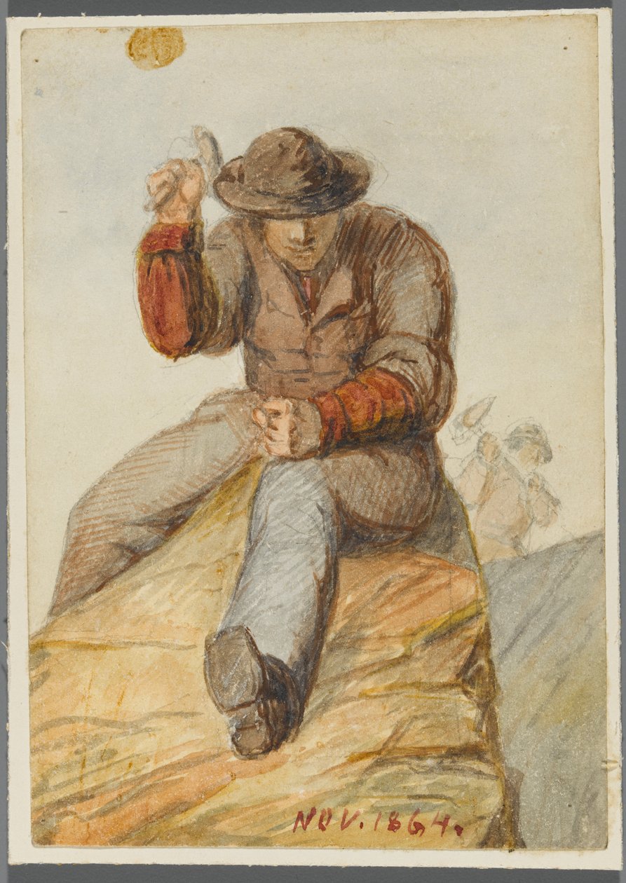 عامل حجر ، 1864 (مرحاض بسبب ضعف وسائل الإعلام السوداء) بواسطة كارل إل مولر