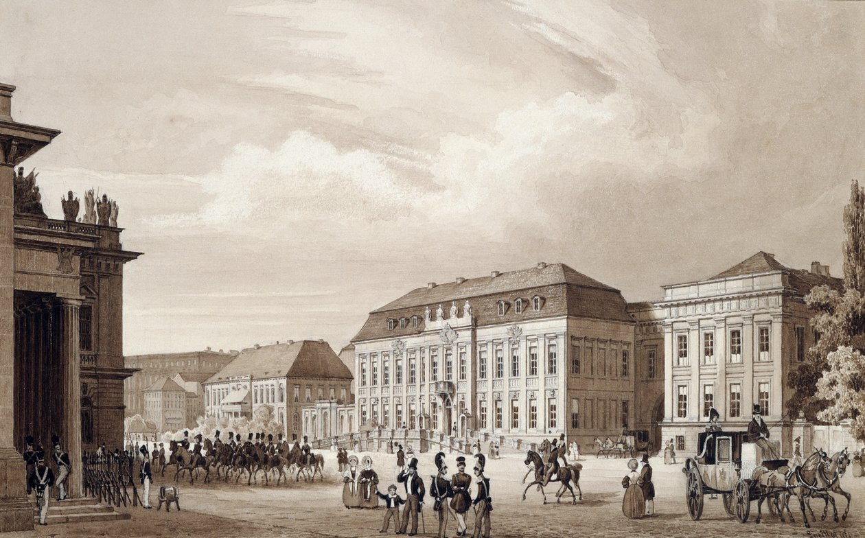 أونتر دين ليندن ، برلين ، حوالي عام 1840 (ألوان مائية) بواسطة كارل لويلو دي مارس