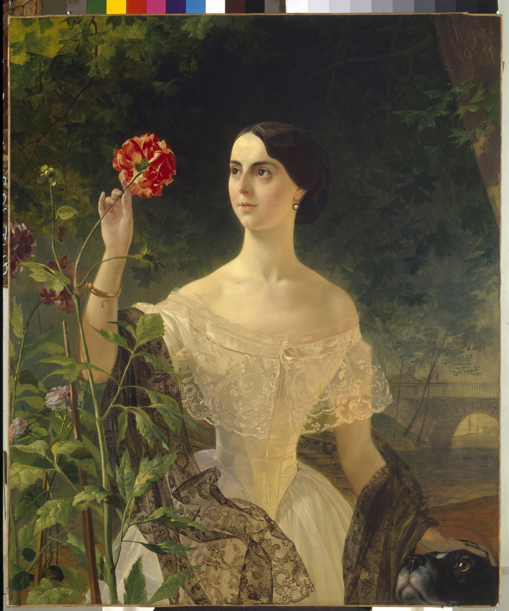 صورة للكونتيسة صوفيا بوبرينسكايا ، ني سامويلوفا (1797-1866). لوحة كارل بافلوفيتش بريولوف (بريولوف) (1799-1866) ، زيت على قماش بواسطة كارل بافلوفيتش بريولوف