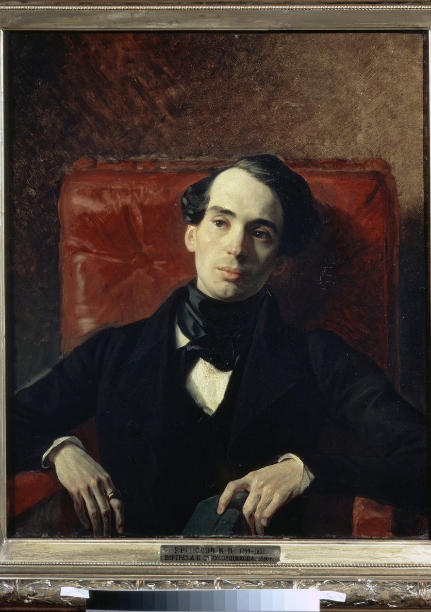 "" Portrait du Militaire et poete Alexander Nikolaevich Strugovshchikov (1808-1878) "" Peinture de Karl Pavlovich Brioullov (Briullov) (1799-1852) State Tretyakov Gallery، Moscou بواسطة كارل بافلوفيتش بريولوف