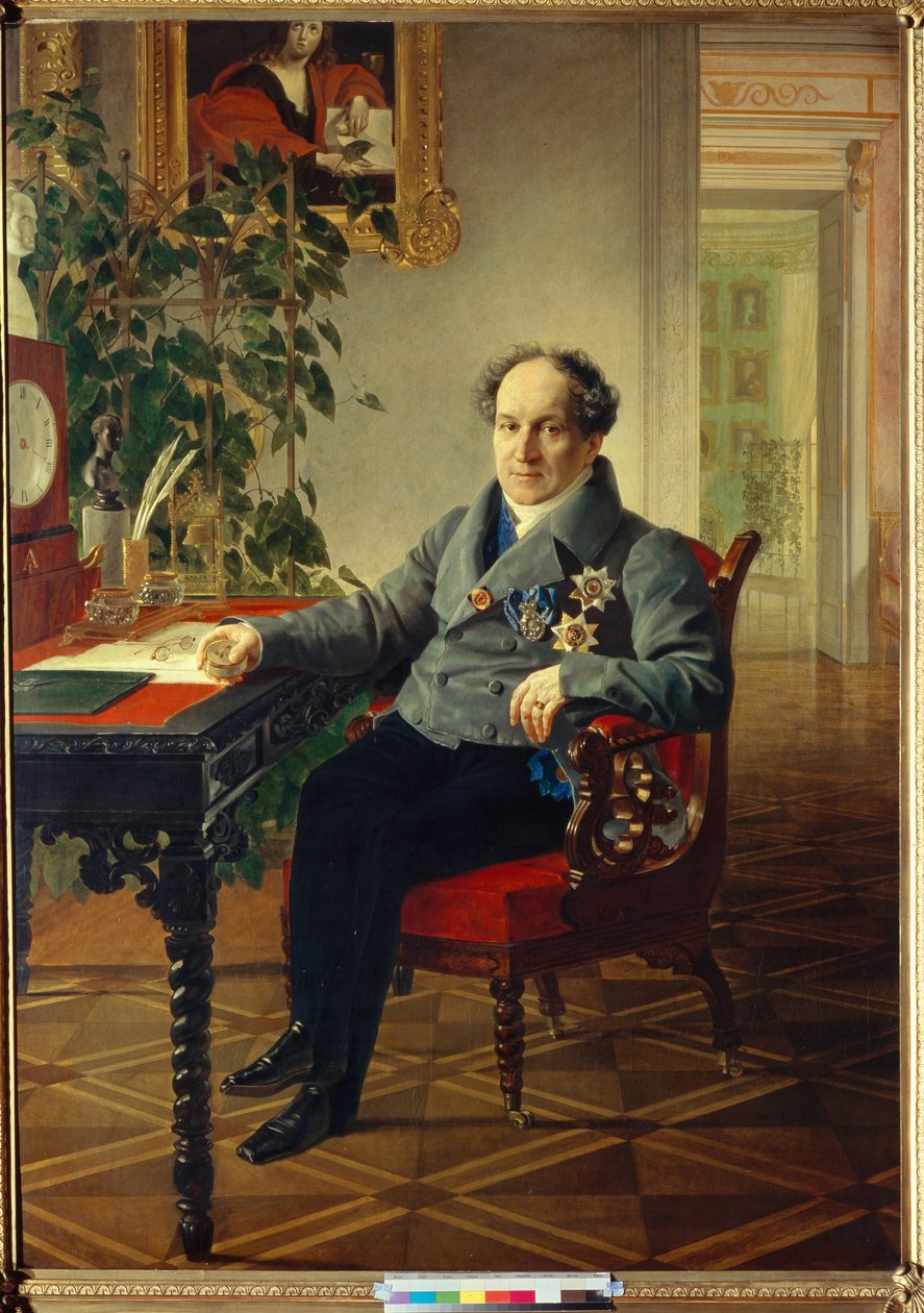 صورة للأمير ألكسندر نيكولايفيتش جوليتسين (1773-1844) (صورة للأمير ألكسندر نيكولايفيتش جوليتسين (1773-1844) - لوحة لكارل بريولوف (بريلوف) (1799-1852) بواسطة كارل بافلوفيتش بريولوف