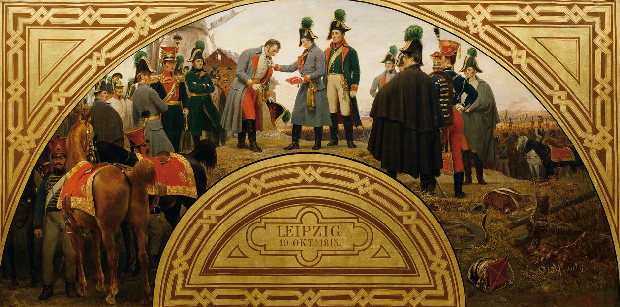 معركة لايبزيغ 1813 بواسطة كارل فون بلاس