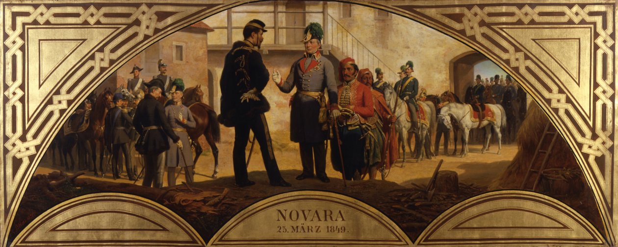 الحلقة بعد معركة نوفارا 1849 بواسطة كارل فون بلاس