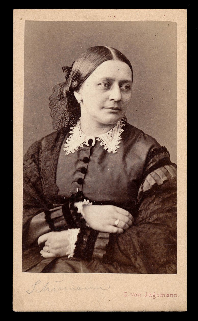صورة لكلارا شومان (1819-1896) ، بقلم جاغمان ، كارل فون (1819-1883). صور الألبومين بواسطة Karl von Jagemann