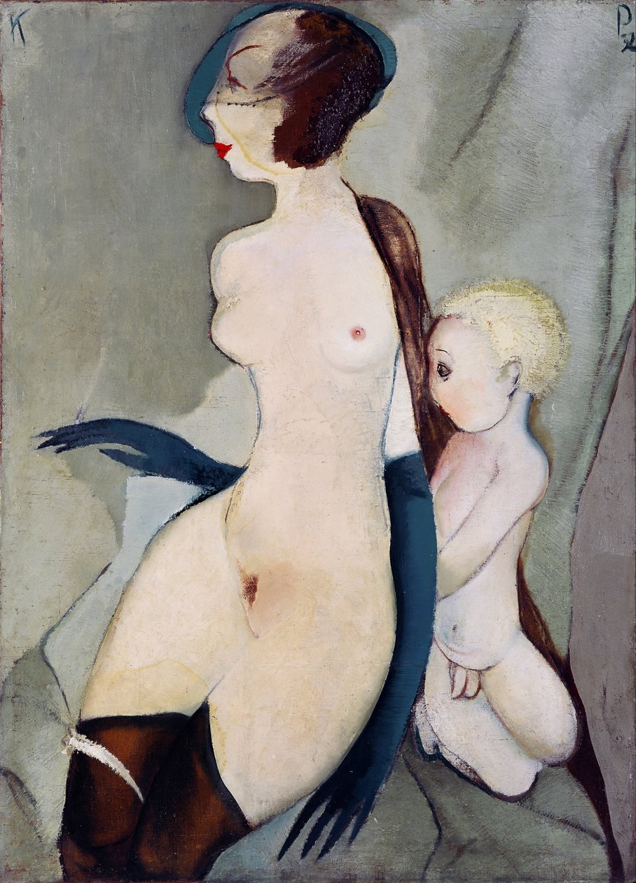 "" Madone de la rue Marijas a Riga، Lettonie "(Madonna of Marijas Street) Peinture de Karlis Padegs (1911-1940) - 1932 - ألوان زيتية على قماش قاتم 94x68 سم متحف الدولة للفنون لجمهورية لاتفيا ، ريغا بواسطة كارليس باديجز