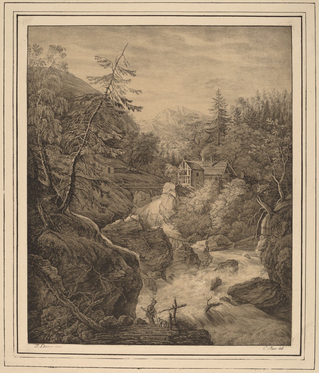 شلال ، 1820. بواسطة كاسبار أور