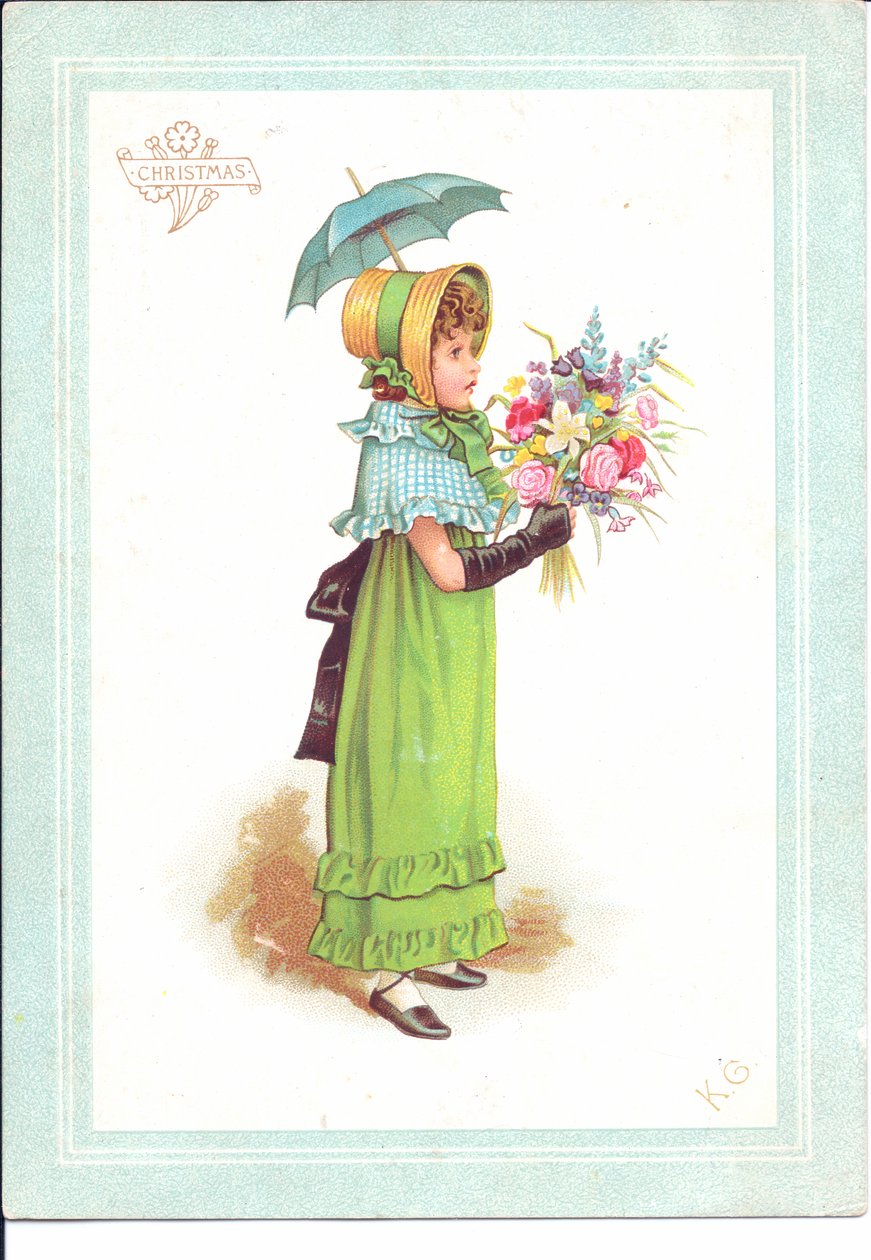 بطاقة تحية فيكتورية للأطفال يرتدون ملابس تنكرية فاخرة ، c.1880 بواسطة كيت غريناواي