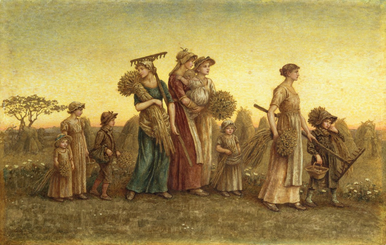 Gleaners Going Home (ألوان مائية على اللوحة) بواسطة كيت غريناواي