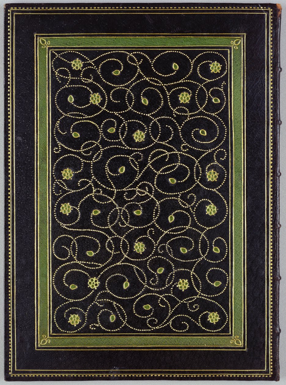 غلاف "تاريخ موجز للطباعة" بقلم إيمري ووكر (1851-1933) 1911 (الجلد والذهب) بواسطة كاثرين ادامز