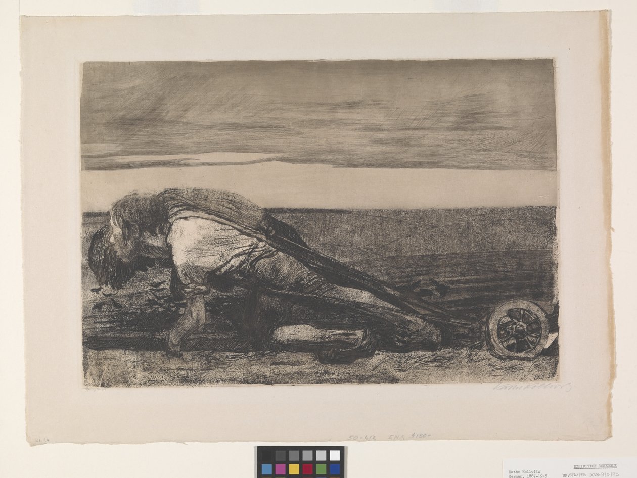 Die Pflüger (الحراثون) (النقش والرسم المائي على عمود فقري) بواسطة كاتي كولويتز